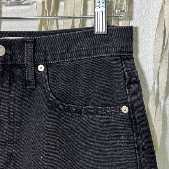 Madewell NWT Rigid Denim A-Line Skirt in Black Size 28 - Picture 3 of 13
